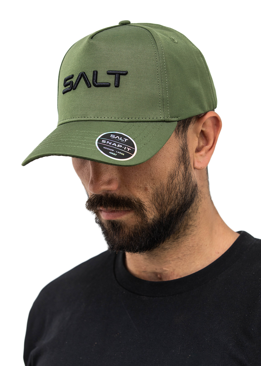 Salt Snapback Cap with Embroidered Logo - Adjustable Dad Hat for Men & Women - Perfect for Outdoor Activities, Sports, and Casual Wear