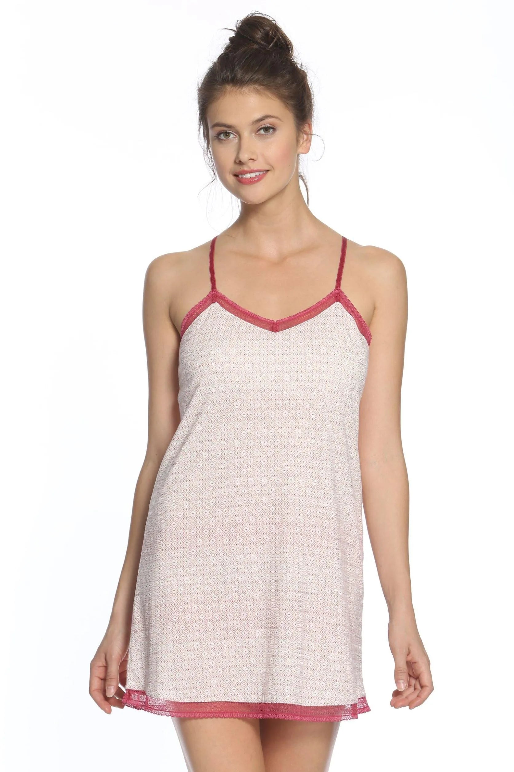 Bridgette Racerback Chemise - Women's Sexy Lace Nightgown & Sleepwear - Perfect for Valentine's Day, Honeymoon & Romantic Nights