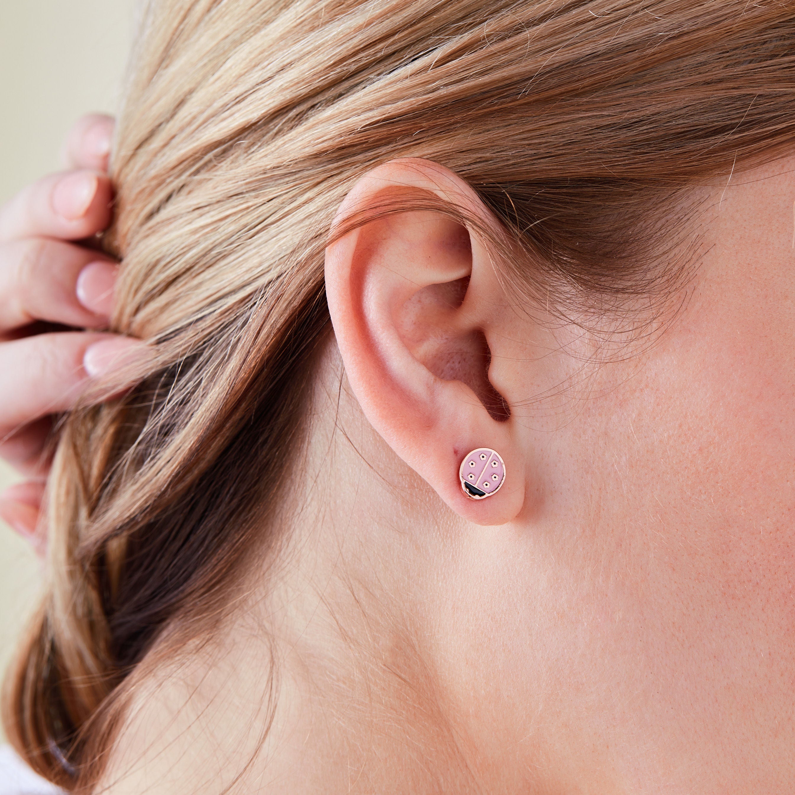 Lucky Charm Stud Earrings Set of 2 - Elegant Gold Plated Dainty Earrings for Women - Perfect for Everyday Wear, Gifts & Special Occasions