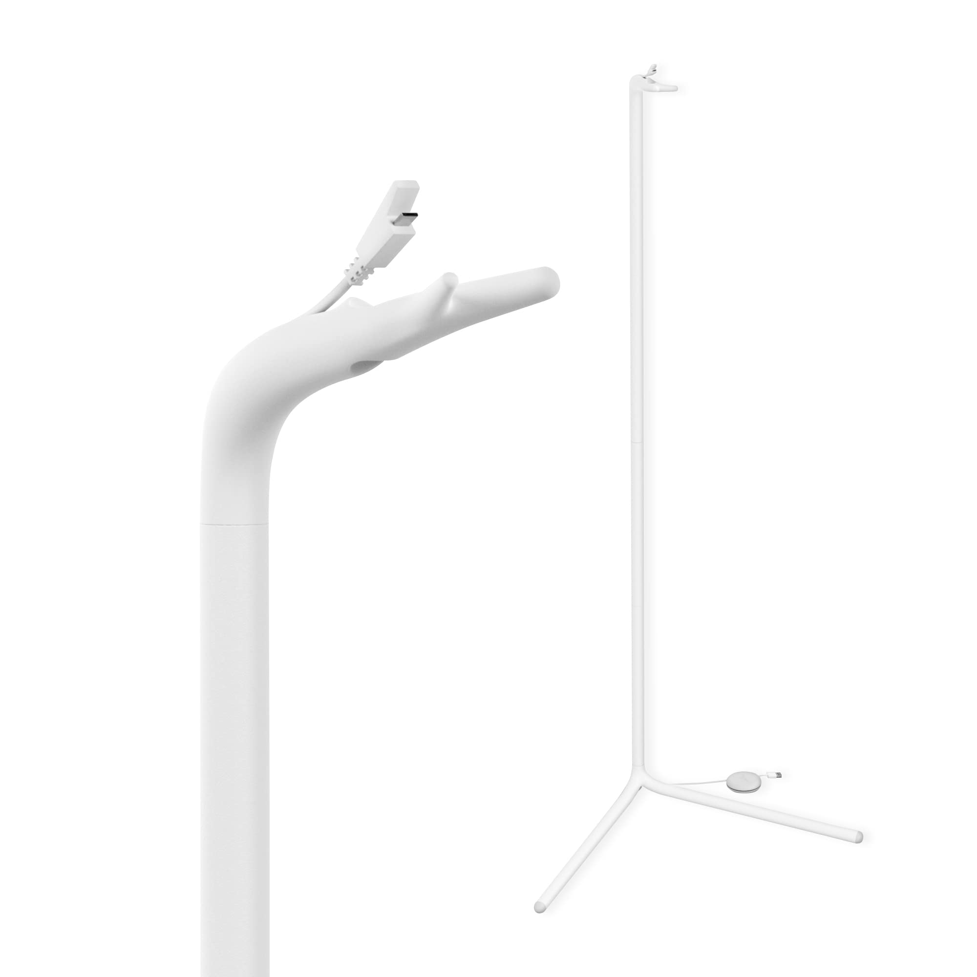 Lollipop Baby Monitor Floor Stand - Adjustable Nursery Crib Mount with Flexible Silicone Head (White) | Perfect for Nursery, Bedroom & Child Safety Monitoring