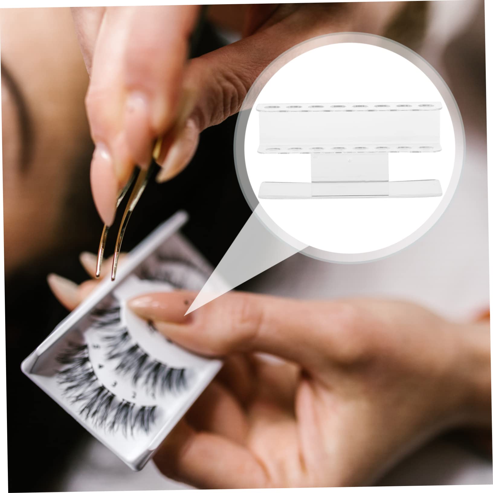 Professional Acrylic Tweezer Holder & Lash Display Organizer - Eyelash Extension Storage Rack for Salon, Spa, and Makeup Artists - Perfect for Lash Techs & Beauty Professionals