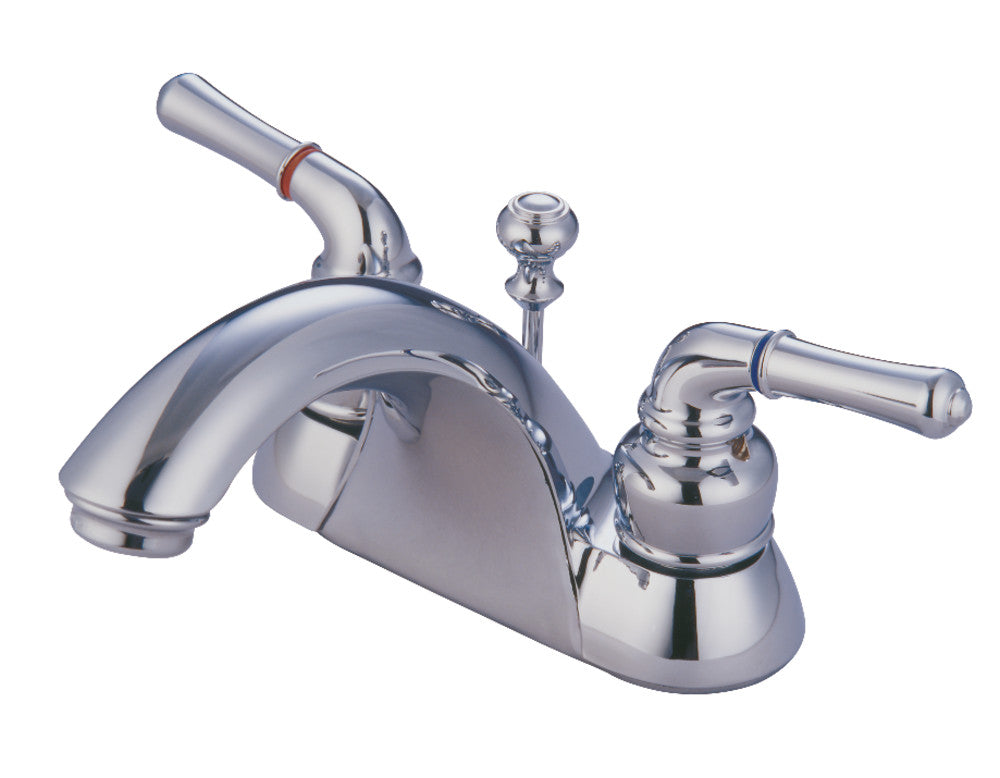 Kingston Brass KB2628 4-Inch Centerset Bathroom Faucet - Chrome Finish, Single Handle, Water-Saving Design for Bathroom Sink, Perfect for Modern Home & Commercial Use
