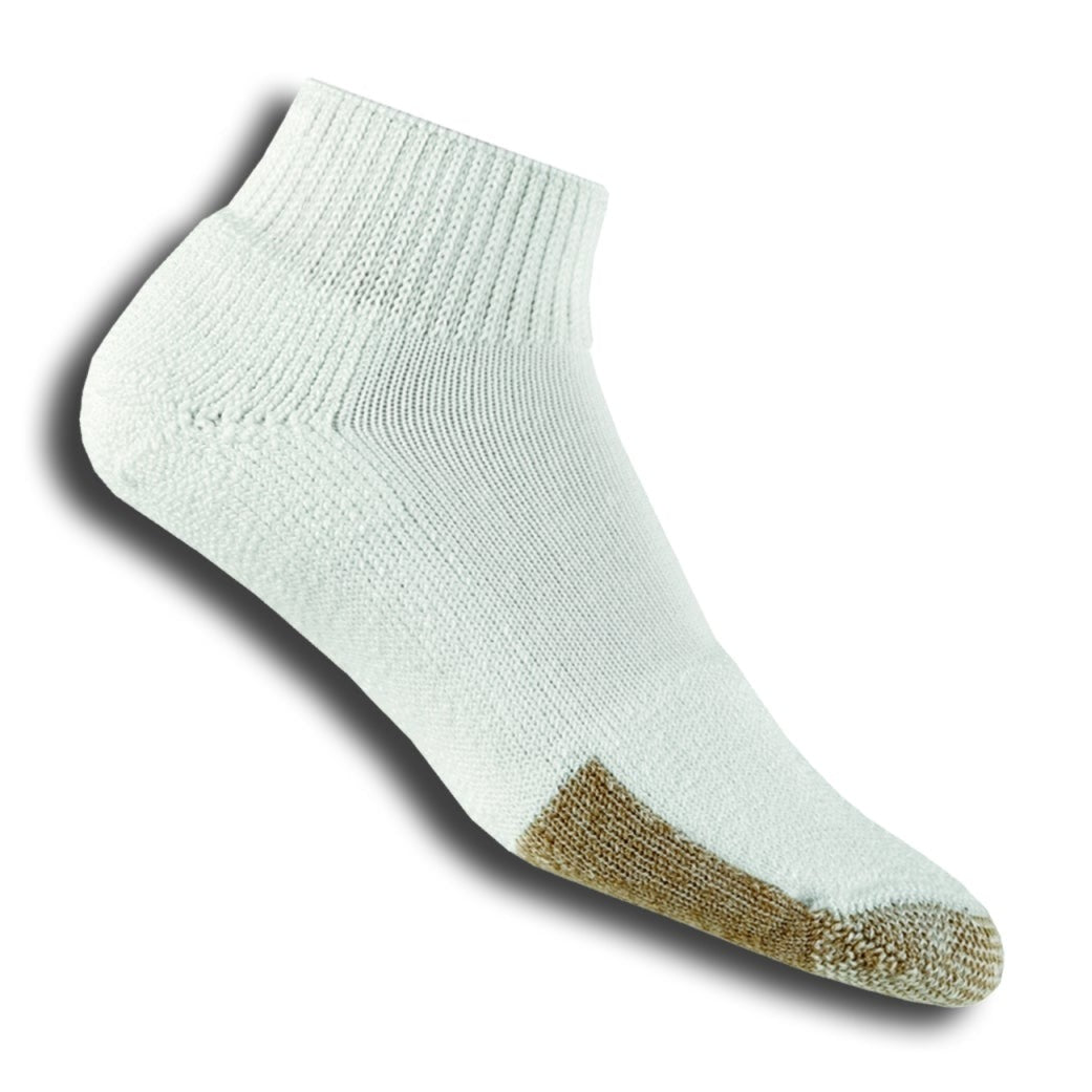 Thorlo TMX Mini Crew Unisex Socks - Cushioned Athletic Socks for Running, Hiking & Sports (White) - Stay Comfortable During Workouts & Outdoor Activities