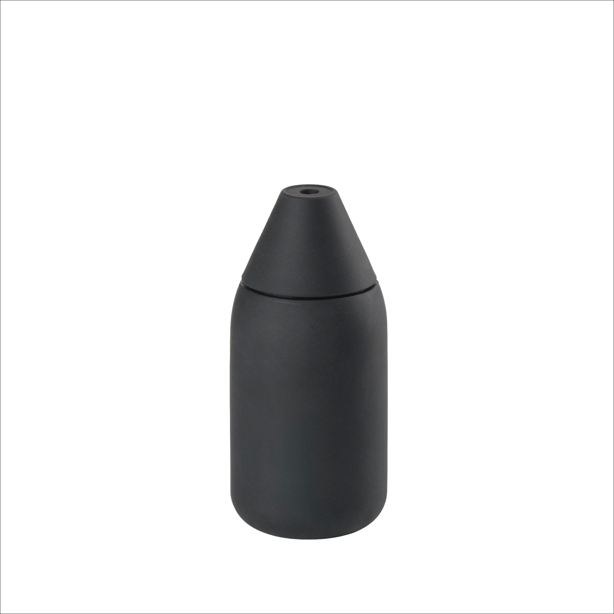 ZONE DENMARK 300ml Black Soap Container with Lid - 15cm Tall, Leak-Proof & Travel-Friendly - Perfect for Bathroom, Kitchen, Gym & Travel Essentials Storage