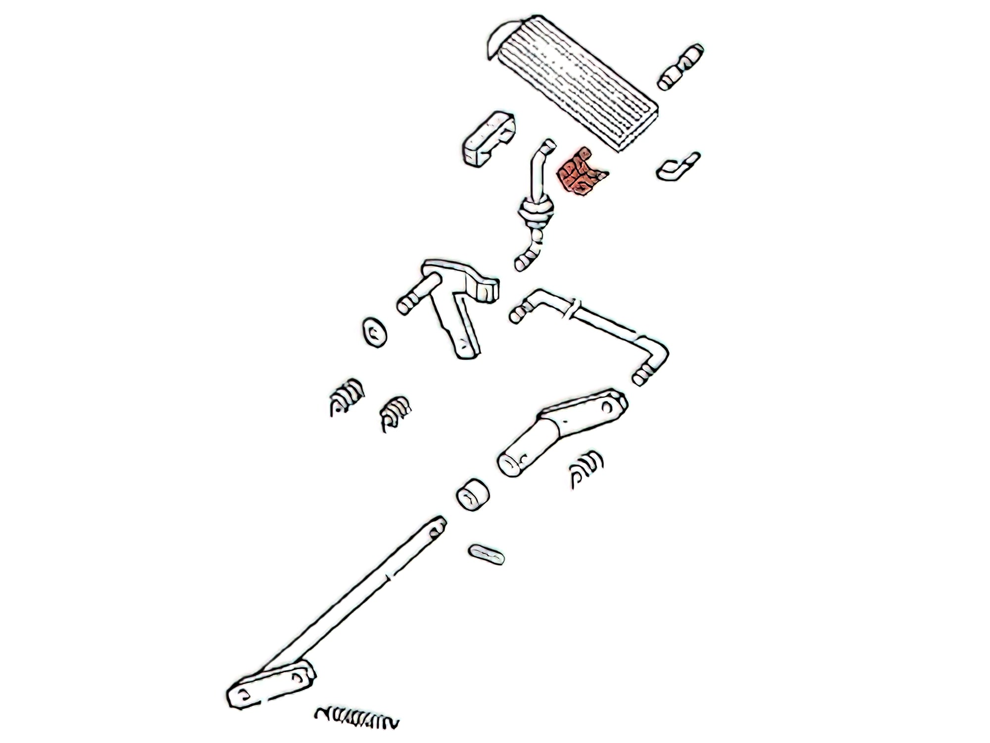 Heavy Duty Accelerator Pedal Hinge for School Bus - Durable Replacement Part for Smooth Throttle Control | Ideal for Bus Maintenance & Repair Shops