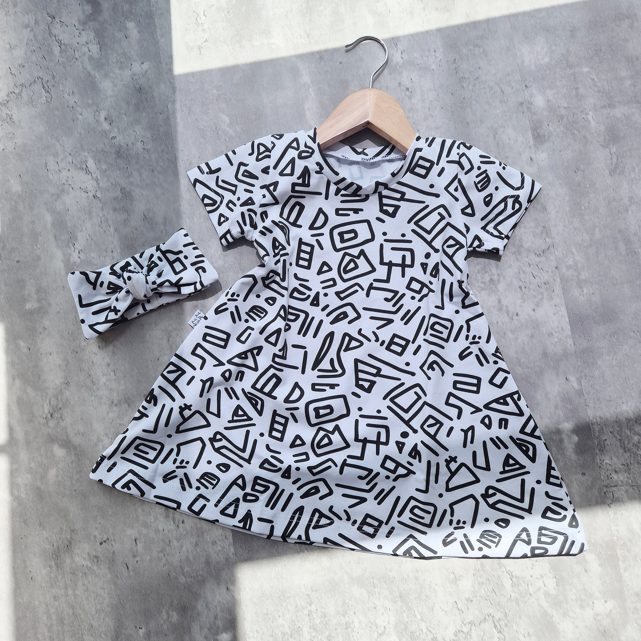 Stylish Mono90s T-Shirt Dress for Toddlers & Kids | Soft Cotton Playwear for Casual Outings & Playdates