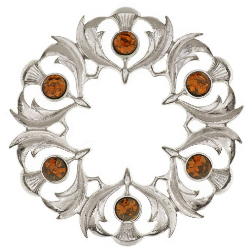 Scottish Thistle Plaid Brooch Pin - Vintage Celtic Jewelry for Women - Perfect for Tartan Day, Highland Outfits & Clan Gatherings