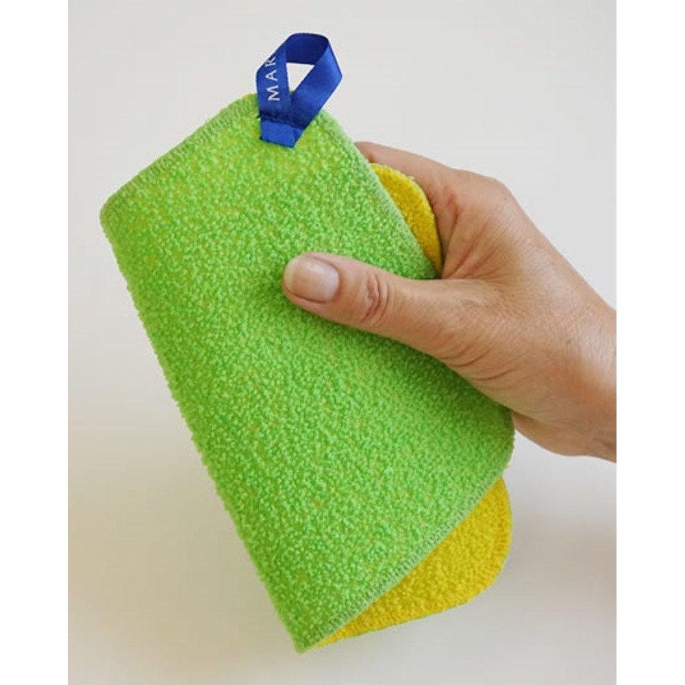 Marna New Slim Stain Scrub Cloth W193 - Microfiber Cleaning Pads for Kitchen, Bathroom & Household - Remove Tough Stains & Grease Easily