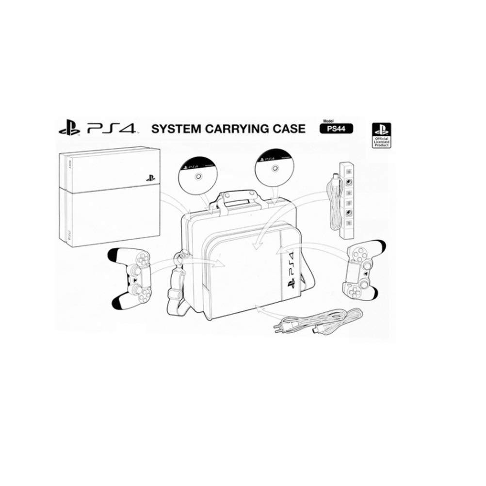 Premium PS4/PS4 Pro/Slim Console Carrying Case - Waterproof Protective Shoulder Bag with Padded Interior for PlayStation 4 Game System Storage & Travel - Perfect for Gaming Parties, Commuting, and Secure Transport