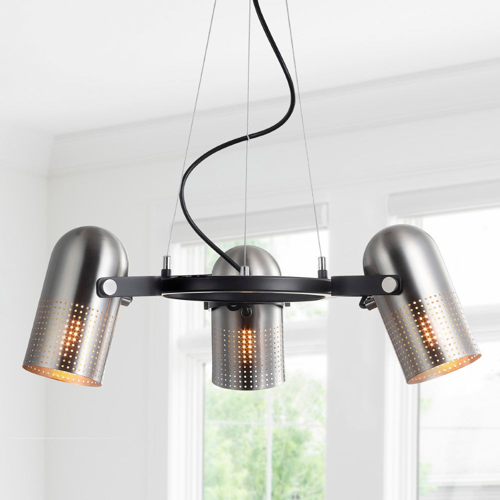 Loki 22 Adjustable Metal LED Chandelier - Modern Dimmable Ceiling Light Fixture for Dining Room, Bedroom & Living Room Decor