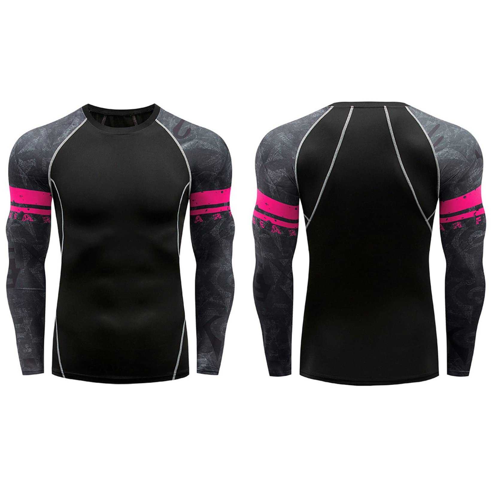 Men's UPF 50+ Long Sleeve Rash Guard Swim Shirt - Sun Protection Athletic Swimwear for Swimming, Surfing & Outdoor Water Sports