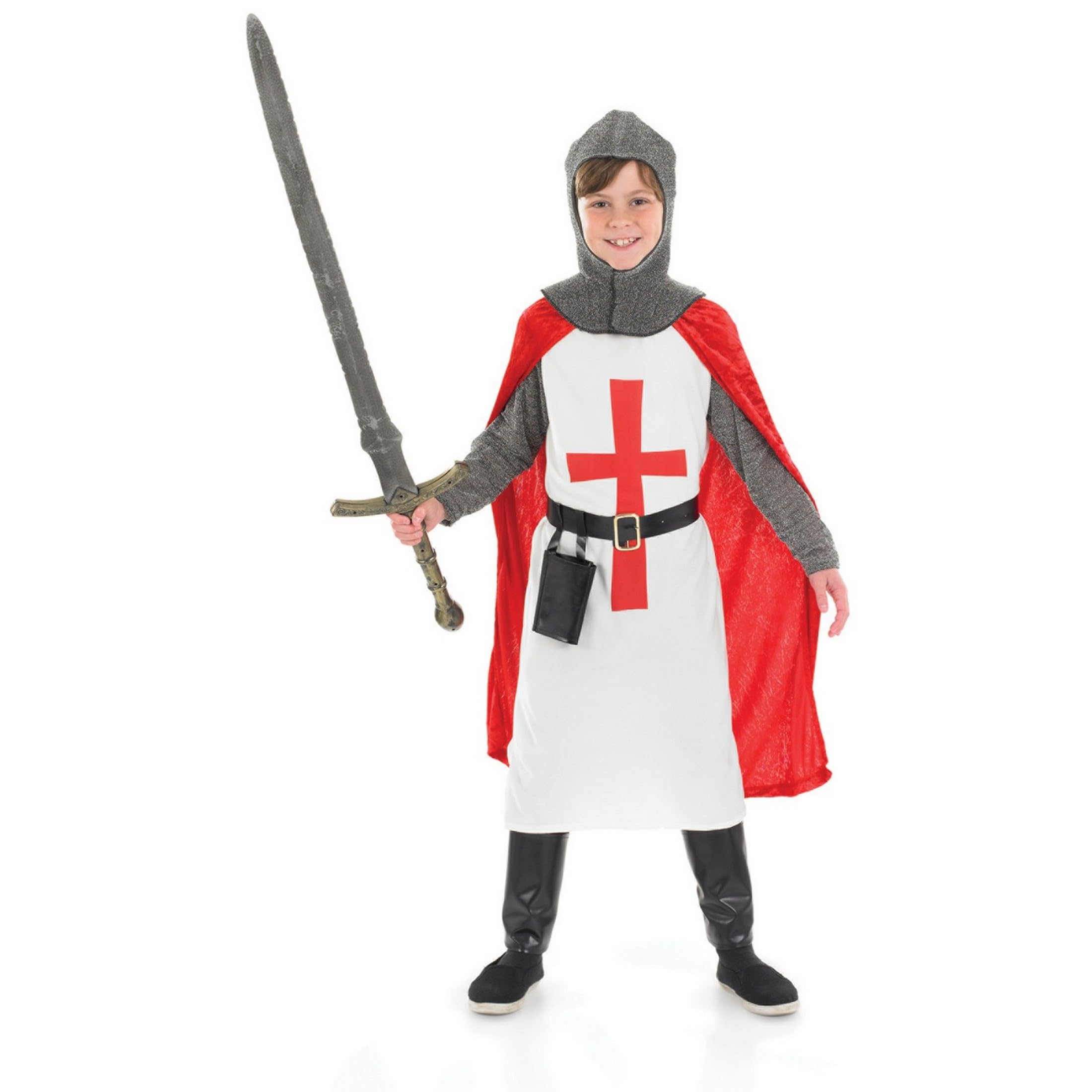 Fun Shack Kids Crusader Costume - Medieval Knight Costume for Boys | Halloween Dress Up, Cosplay, School Play & Renaissance Fair Costume