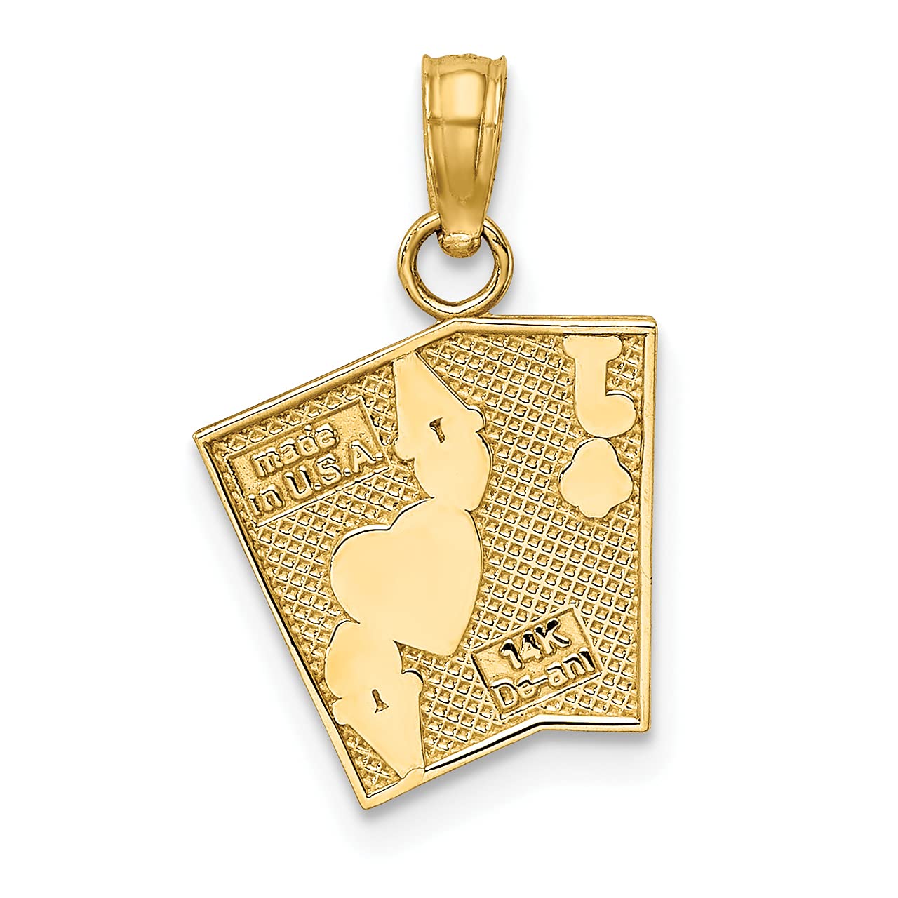 14K Yellow Gold Jack of Clubs & Ace of Hearts Playing Card Charms - Elegant Jewelry for Poker Lovers, Casino Night Outfits, and Unique Gift Ideas