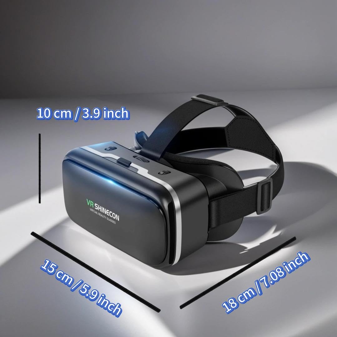 SHINECON VR Headset 3D Virtual Reality Glasses for iPhone & Android Smartphones - Immersive Gaming & Movie Watching Experience