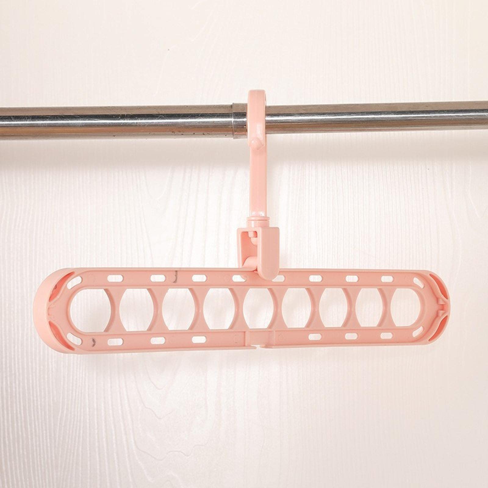 Magic Clothes Hanger Organizer - Space Saving Multi-Port Plastic Scarf & Closet Hangers (2-Pack, Pink) - Perfect for Closet Organization & Wardrobe Storage