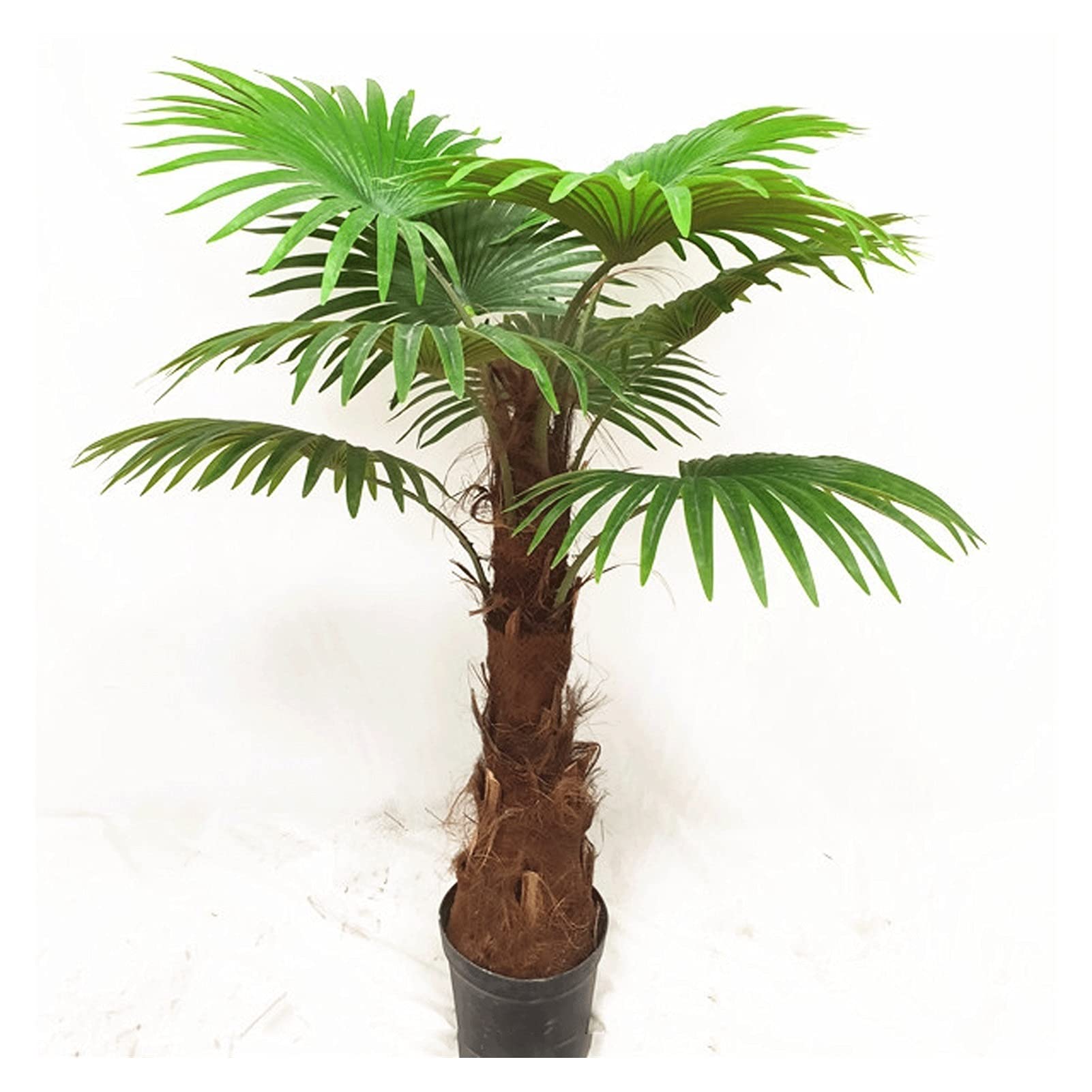 35 Inch Artificial Palm Tree in Pot - Tropical Faux Fake Palm Frond Plant for Home Decor, Party Arrangement & Wedding Decorations - Realistic Artificial Bonsai Tree for Indoor/Outdoor Use