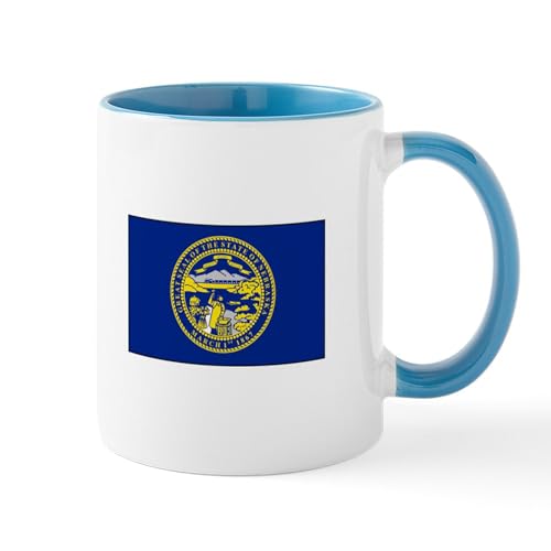 White/Blue Inside - Nebraska Flag Mugs