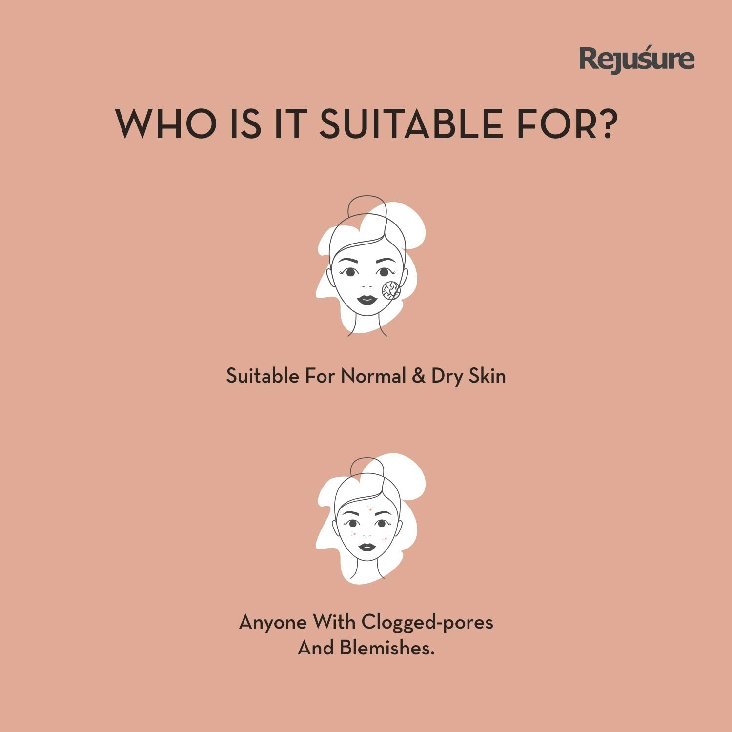 Rejusure Ceramide + Hyaluronic Acid Face Moisturizer Cream - 24 Hour Hydration for Dry, Sensitive & Glowing Skin | Anti-Aging Skin Care Treatment | Day & Night Use | 1.7 oz (50ml) | Perfect for Winter Skincare Routine & Post-Facial Hydration