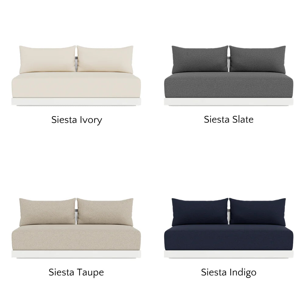 Antigua Outdoor 2-Seat Armless Patio Sofa - Perfect for Poolside, Garden, and Backyard Relaxation