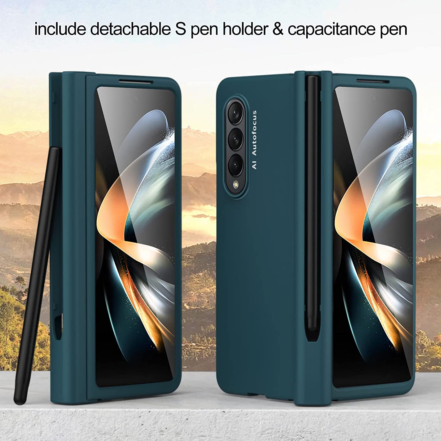 Samsung Galaxy Z Fold 4 Case with Screen Protector | 5G Compatible Clear Protective Cover | Perfect for Work, Travel & Everyday Use