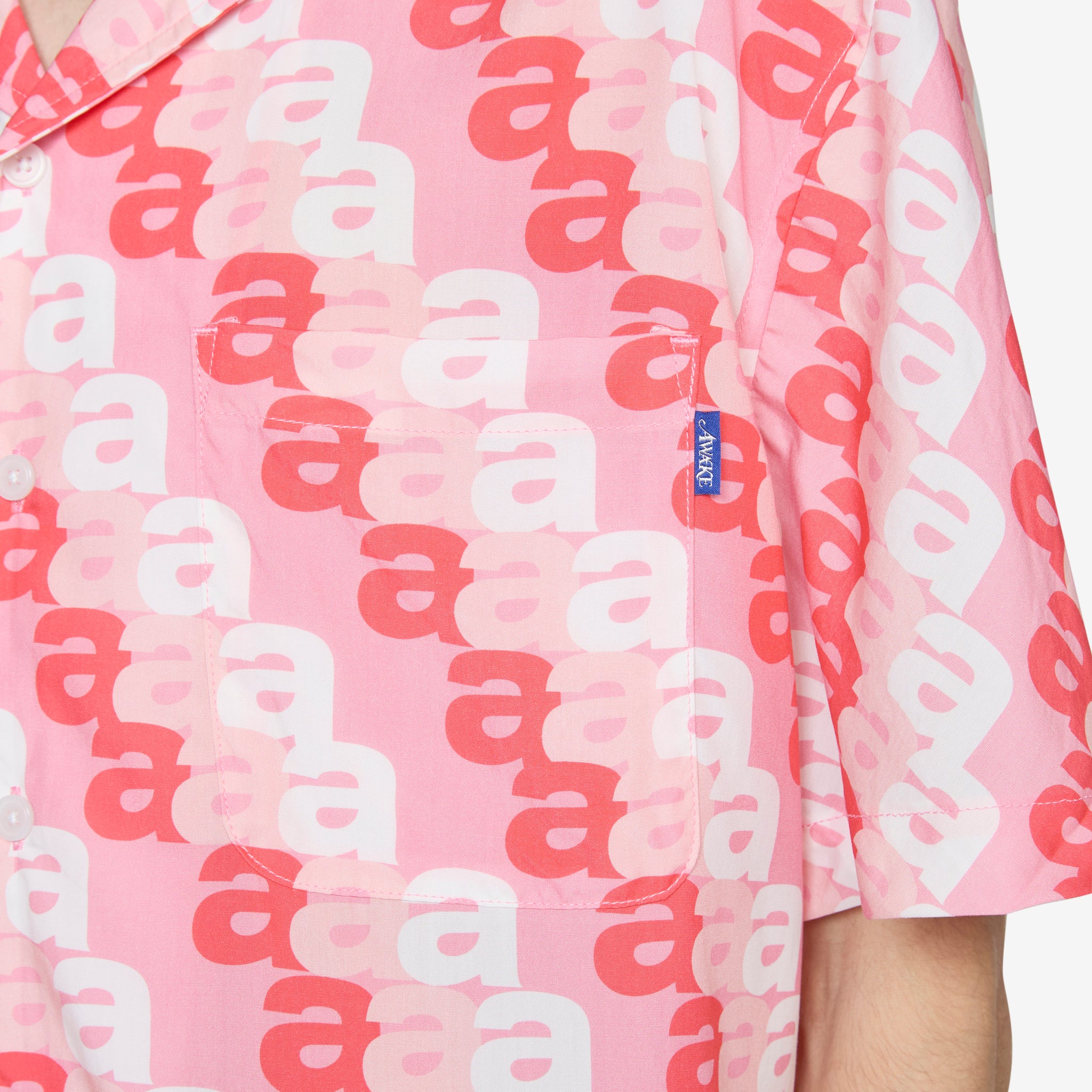 Pink Print Camp Shirt - Comfortable Casual Wear for Outdoor Adventures & Summer Camping