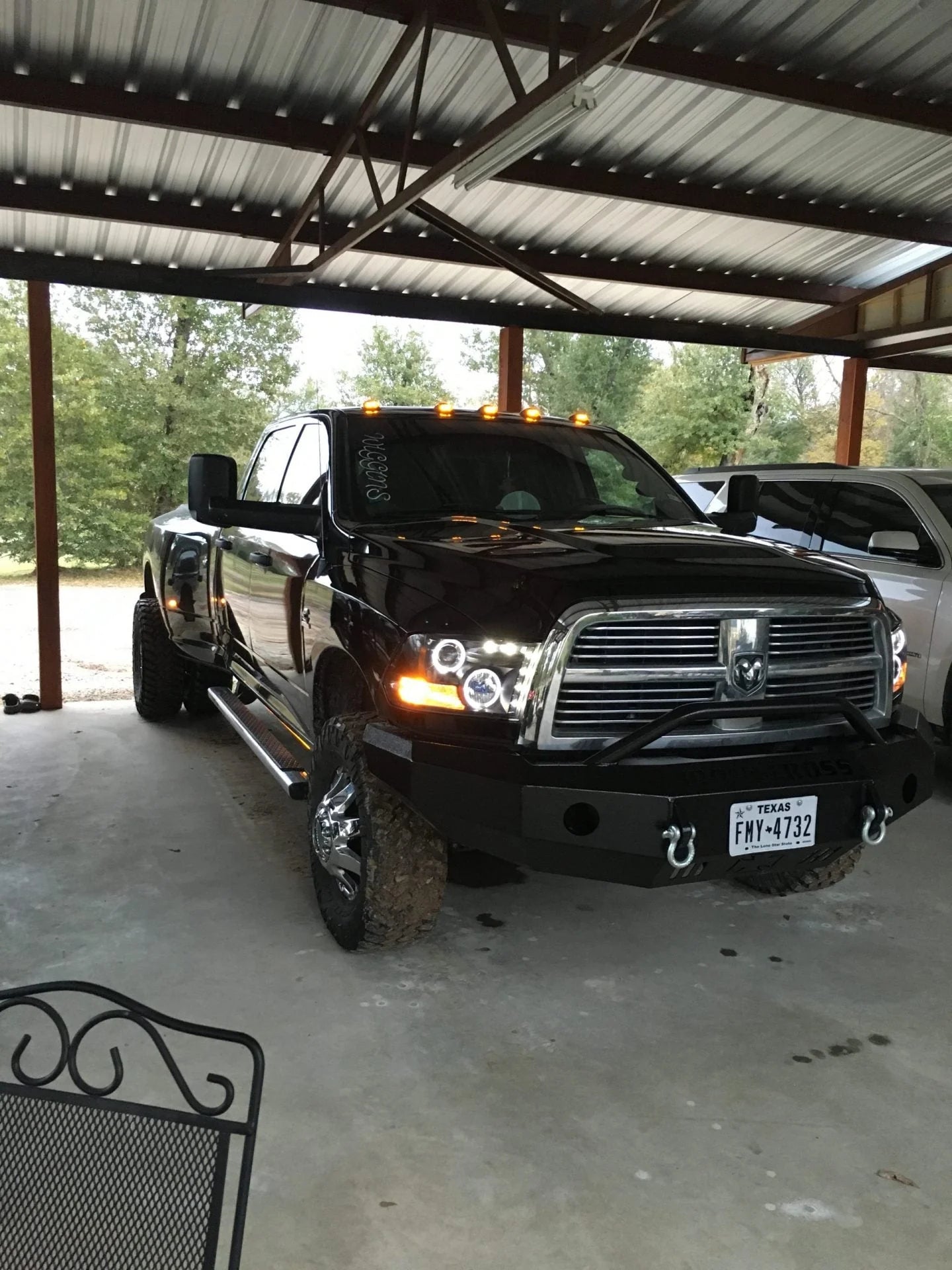 Dodge RAM 2500/3500 (2010-2018) Projector Headlights with CCFL Halo Rings & DRL - Smoked/Black Housing - Upgrade for Off-Road & Night Driving