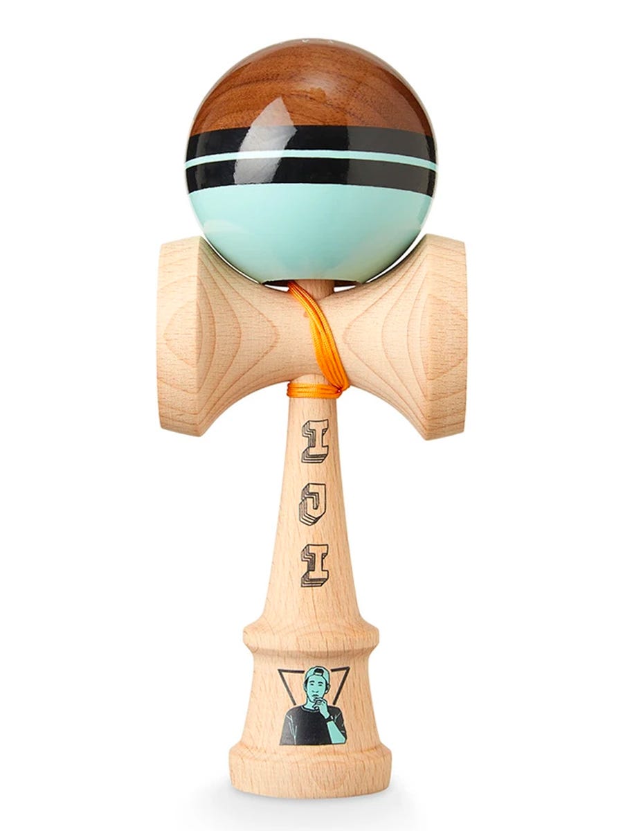 Krom DJ Pro Kendama - Hiroki Lijima Signature Model | Professional Japanese Skill Toy for Beginners & Advanced Players | Perfect for Juggling, Tricks & Freestyle Play