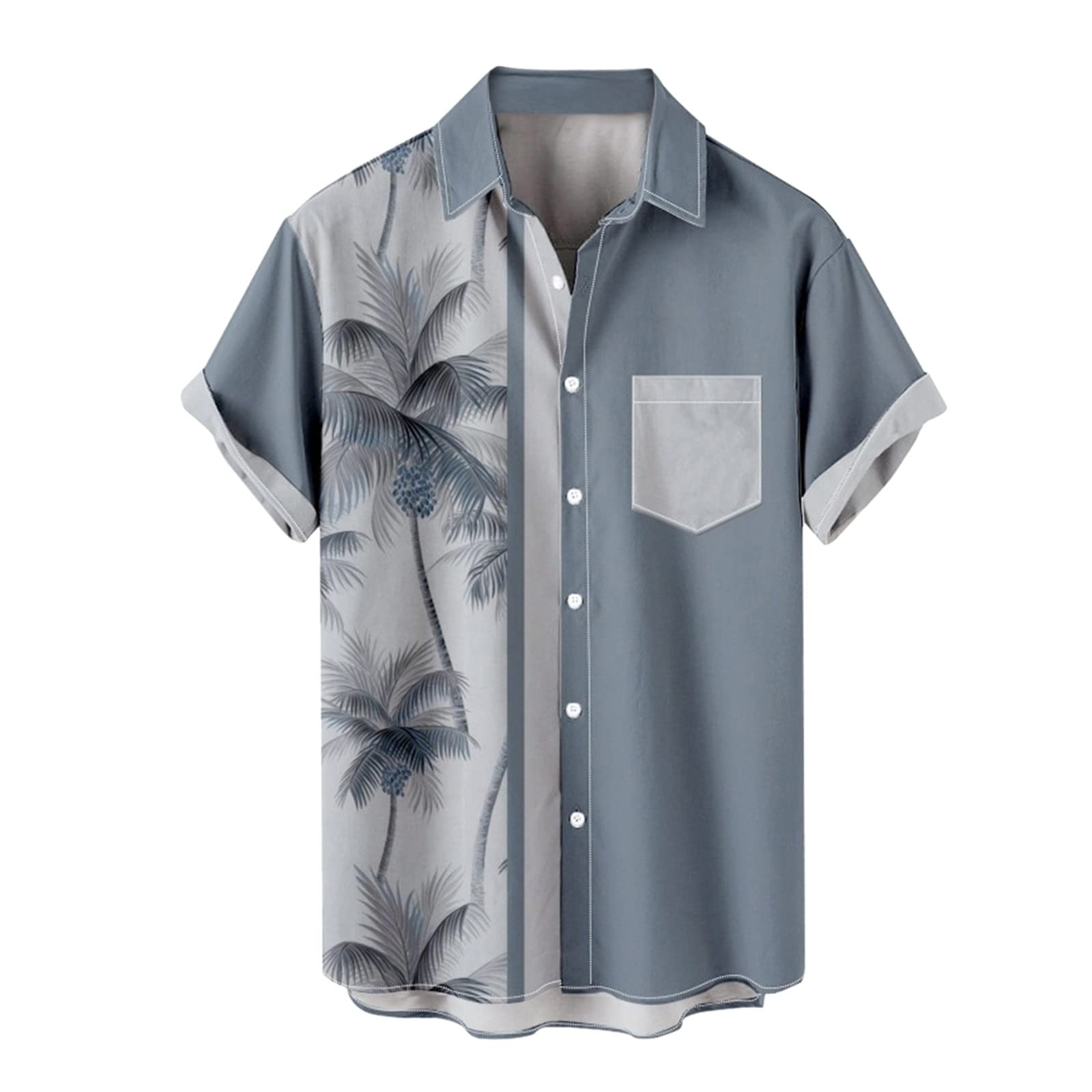 Men's Floral Hawaiian Shirt | Short Sleeve Button Down Beach Shirt for Summer Vacation & Tropical Getaways | Casual Wear for Pool Party, Luau, and Island Resorts
