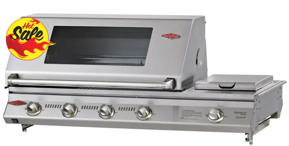 BeefEater BS31550 Signature SL4000 4-Burner Built-In LPG BBQ Grill - Outdoor Cooking for Backyard, Patio & Camping