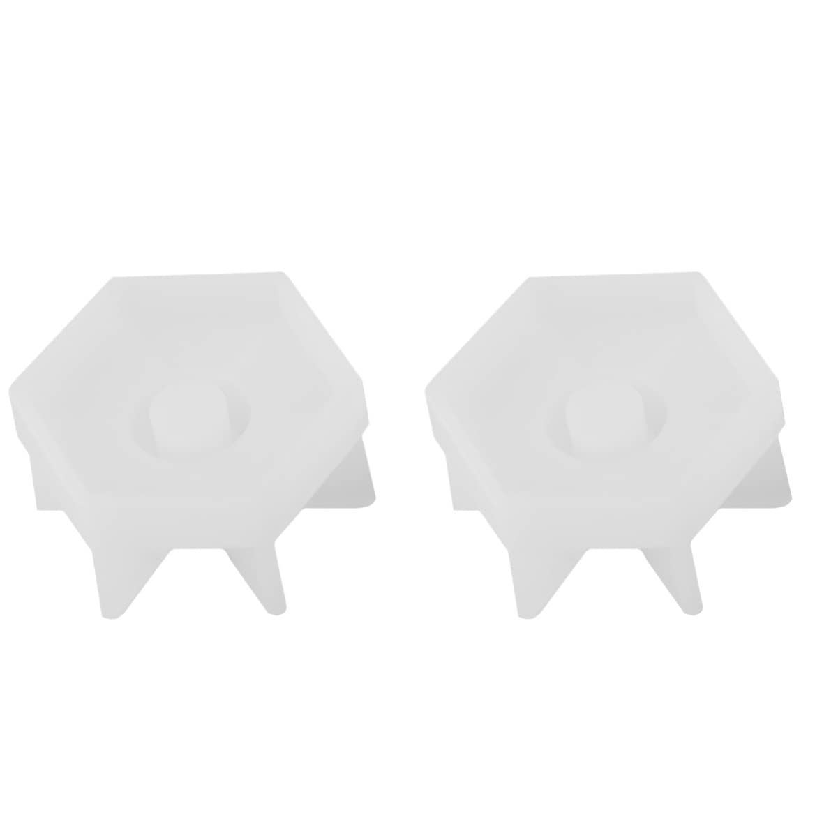 COHEALI 2-Pack Hexagonal Tealight Candle Holders - Silicone Candle Stick Mold for DIY Resin Crafts, Home Decor & Wedding Centerpieces