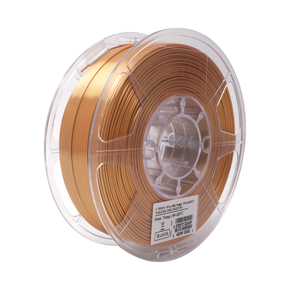 eSun eSilk Magic PLA Filament 1.75mm 1kg Spool - High Gloss Silk 3D Printer Filament for Smooth Prints - Perfect for Cosplay, Jewelry & Decorative Models