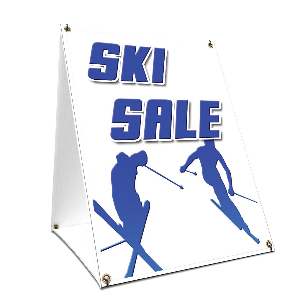 A-Frame Sidewalk Ski Sale Sign - Double-Sided Graphics - 18