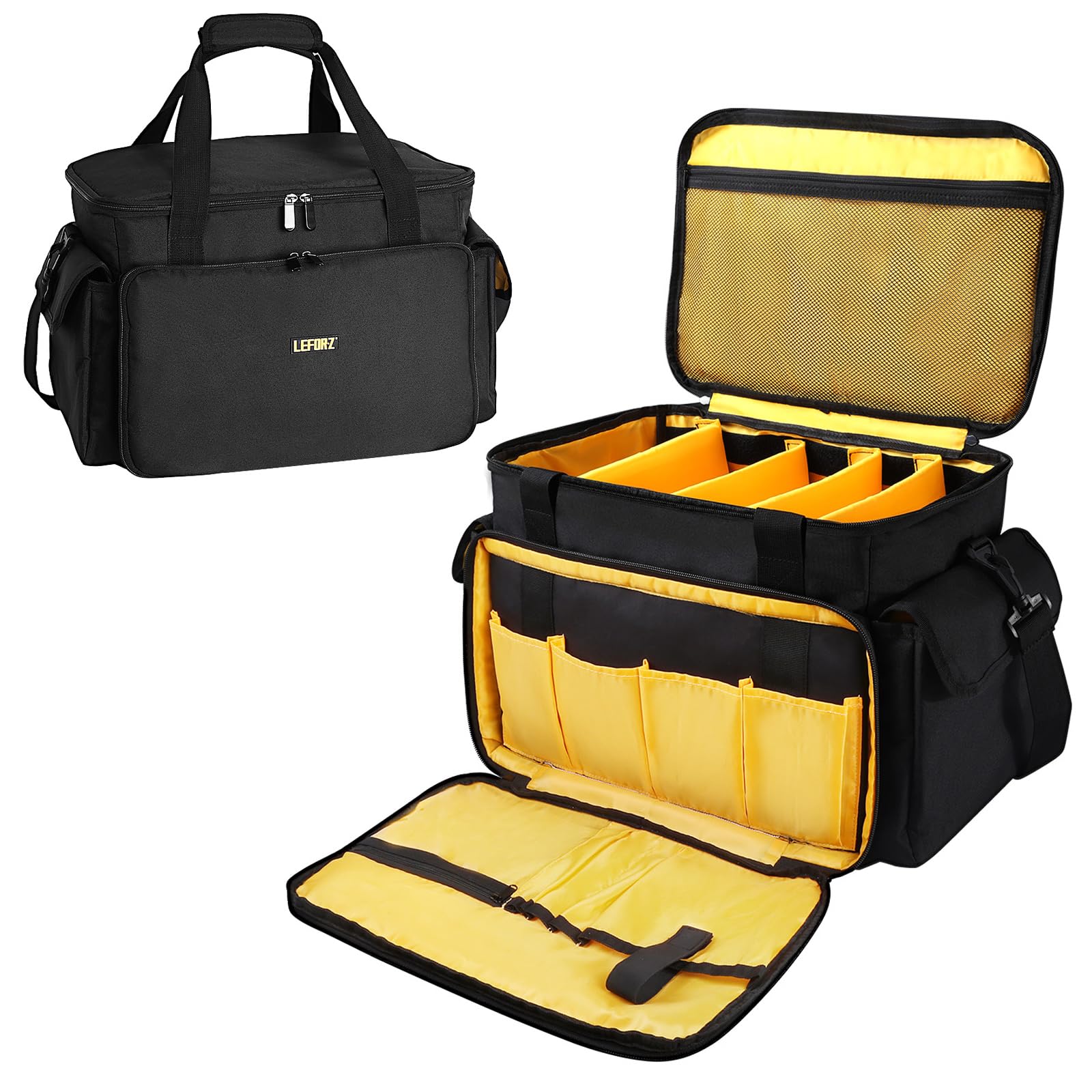 Professional DJ Gear Bag with Detachable Dividers - Travel Music Organizer for Equipment & Accessories | Stage & Studio Use