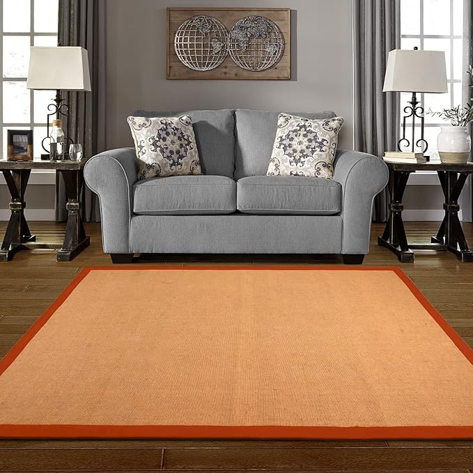 Natural Classic Jute Indoor Area Rug - Eco-Friendly Handwoven Floor Mat for Living Room, Bedroom & Home Decor | Soft & Durable Natural Fiber Carpet