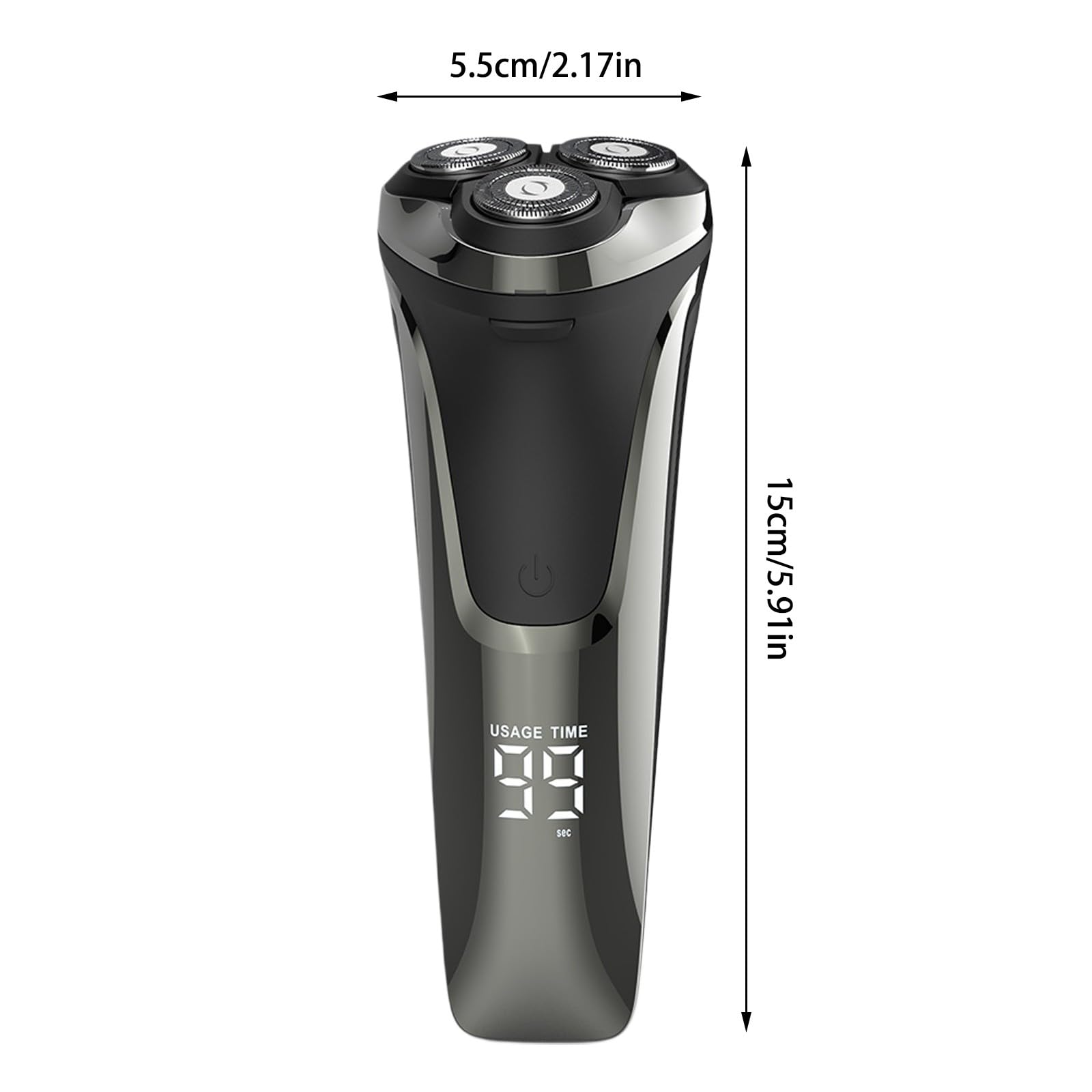 Premium 4D Floating Head Electric Razor for Men - IPX7 Waterproof, Wet & Dry Rechargeable Rotary Shaver with LCD Display (2-Pack, Black) - Perfect for Travel, Daily Grooming & Sensitive Skin Care