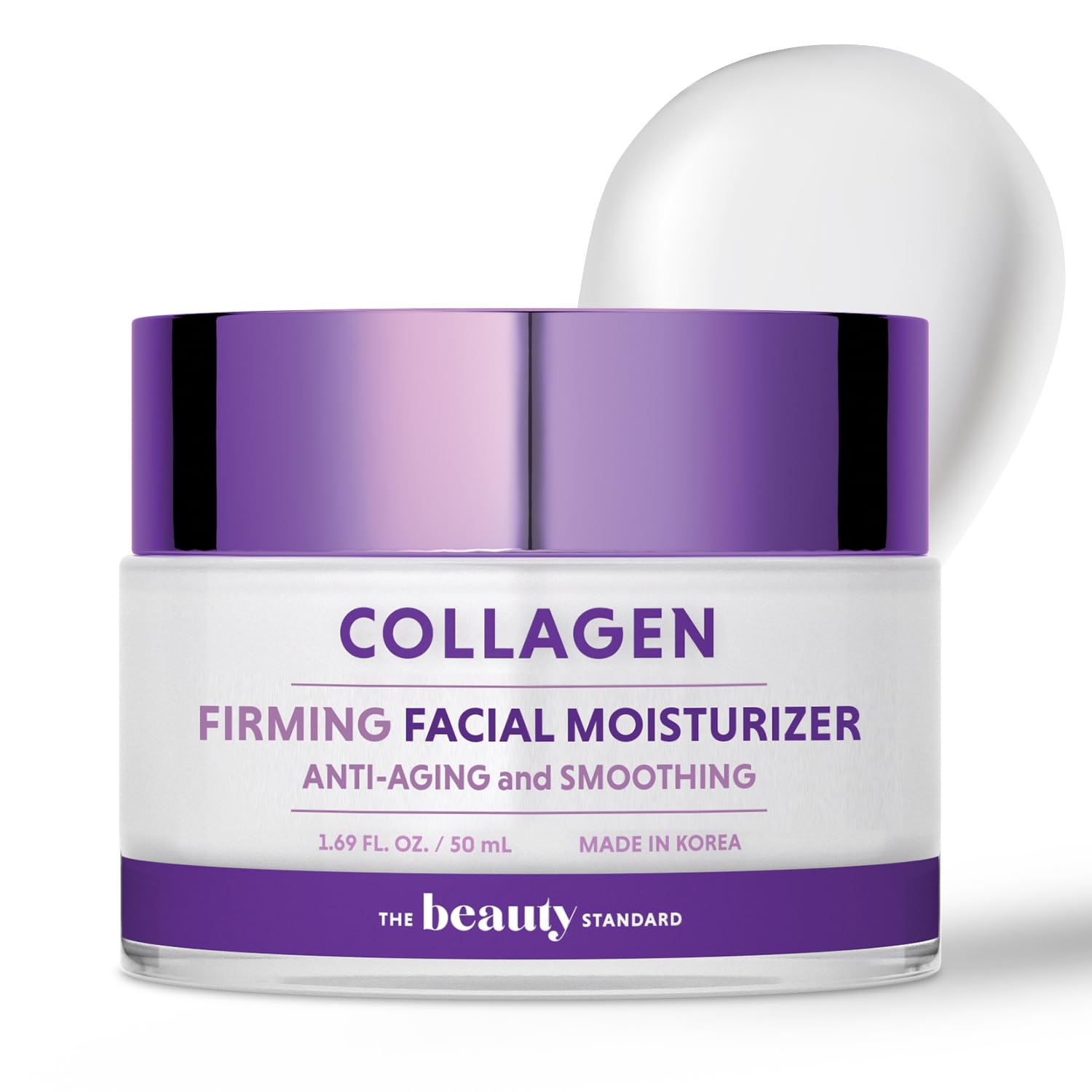 Collagen Daily Face Moisturizer - Hydrating & Anti-Aging Cream for Firming Skin | Dermatologist Tested, Clean Beauty, Cruelty-Free Korean Skincare | Suitable for All Skin Types - 1.69 fl. oz | Perfect for Daily Hydration & Wrinkle Reduction Routine
