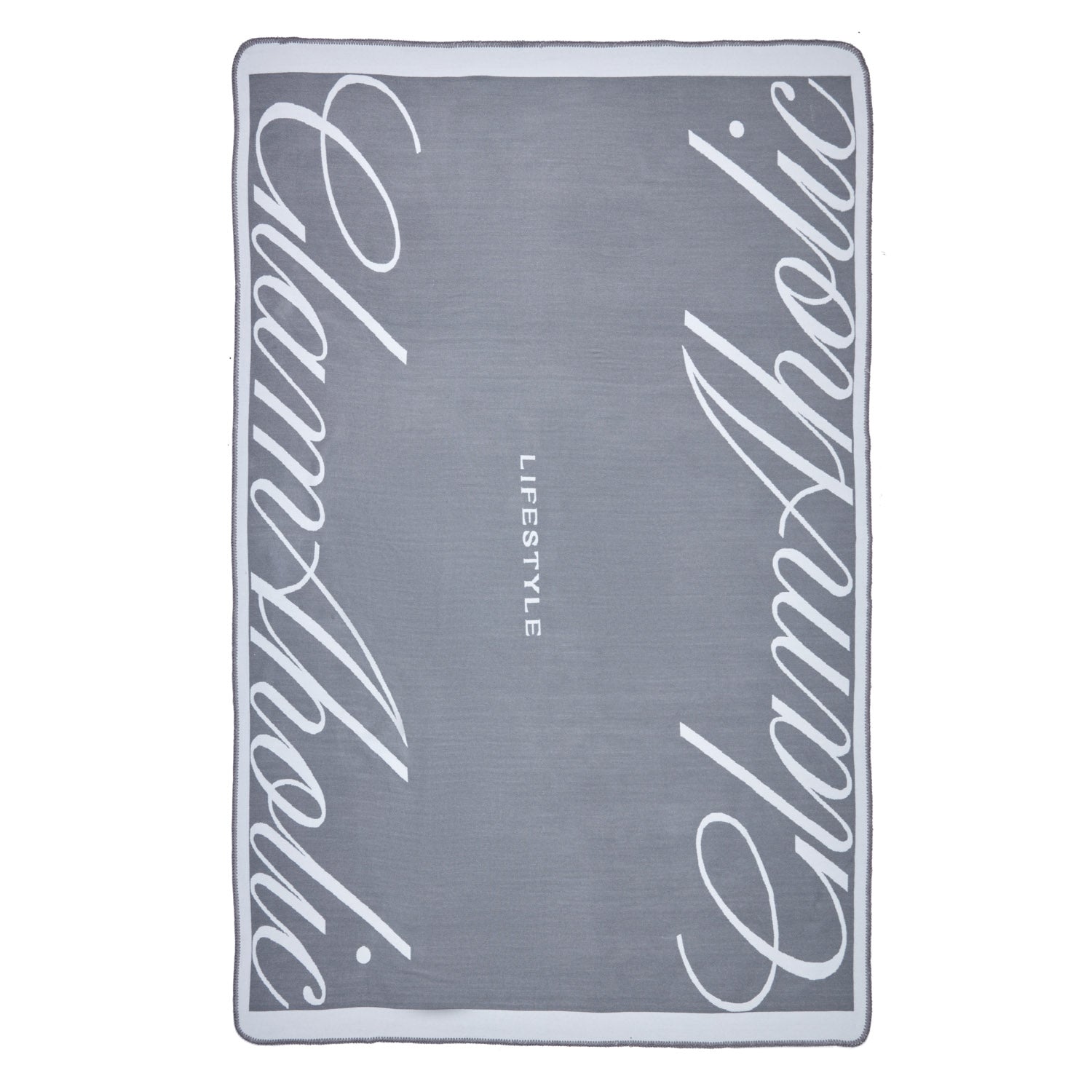 Signature Logo Luxe Throw Blanket - Soft Gray Cozy Blanket for Sofa, Bed & Travel | Premium Plush Fleece for Home Decor & Gifts