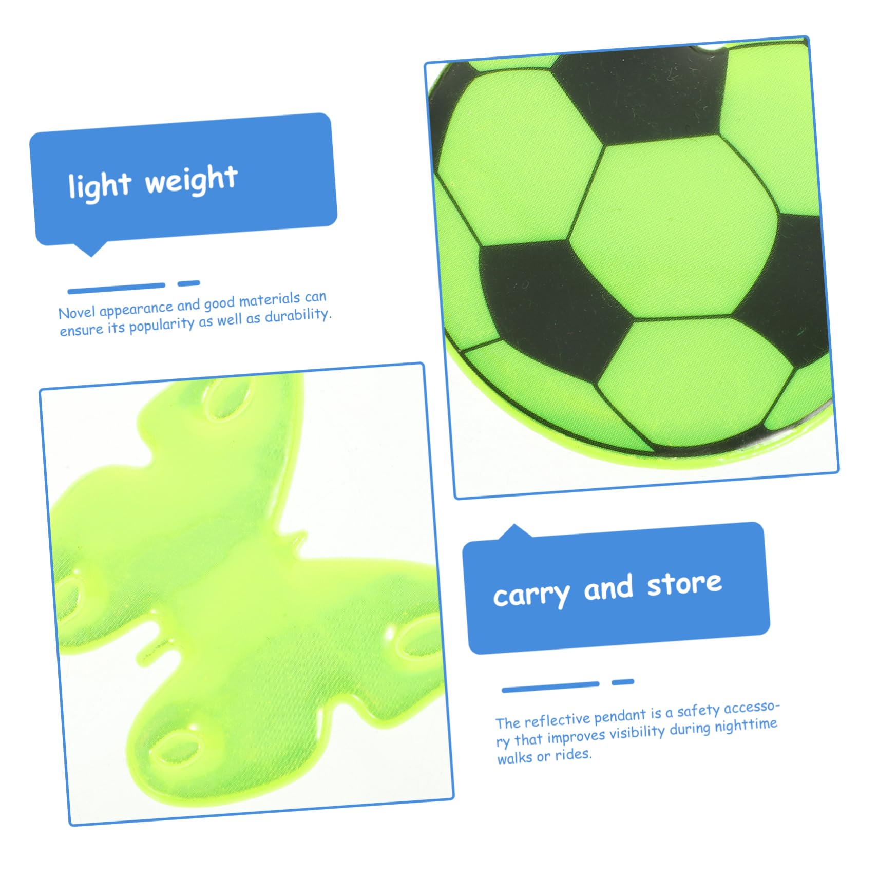 Yardwe 24pcs Reflective Soccer Keychain Set - Adorable Mini Sports Keychains for Night Safety, Perfect for Backpacks, Gym Bags & Keys - Great Gift for Soccer Players & Fans