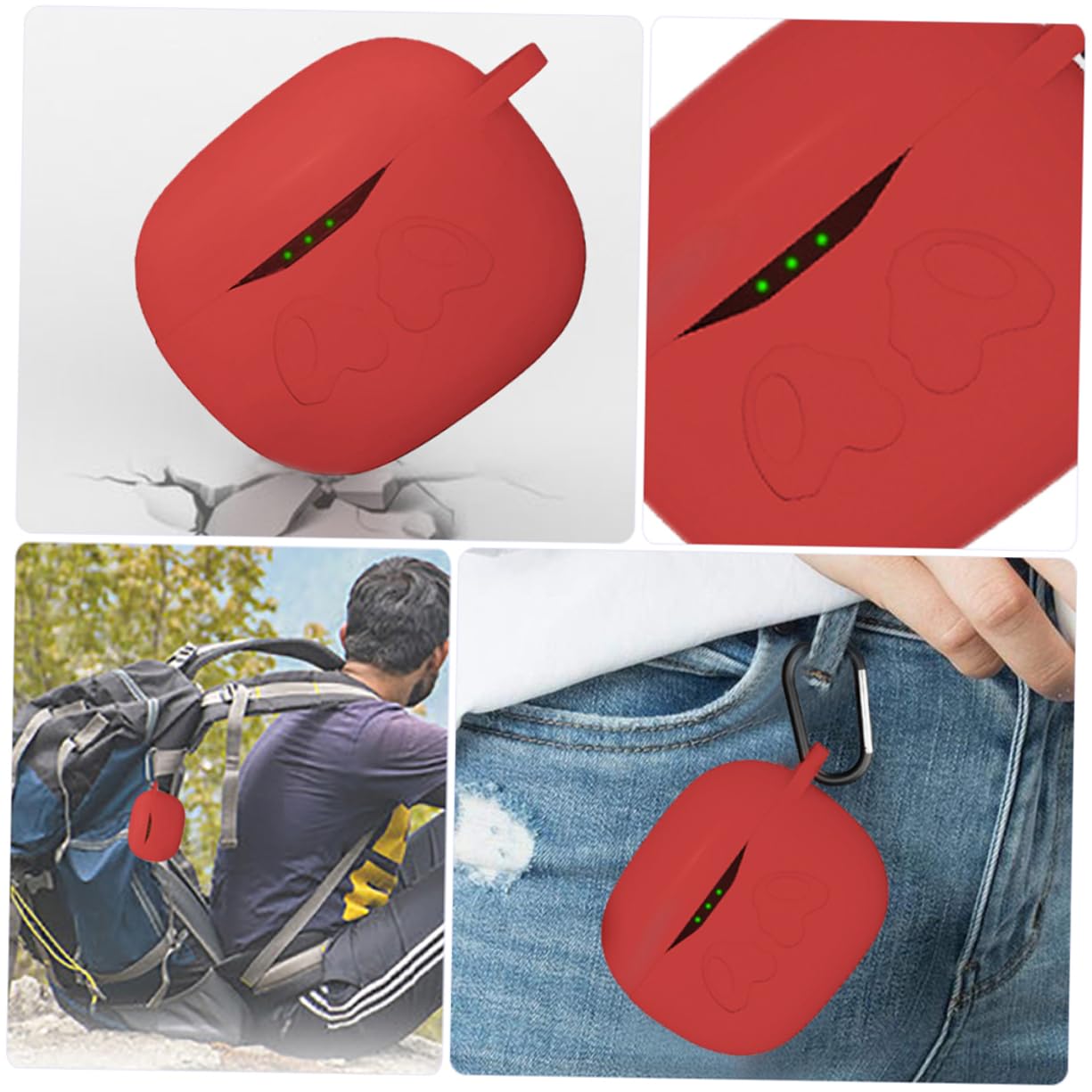 DOITOOL Hard Protective Case for Over-Ear Headphones - Durable Headset Cover (Red) - Perfect for Travel, Gym & Daily Storage