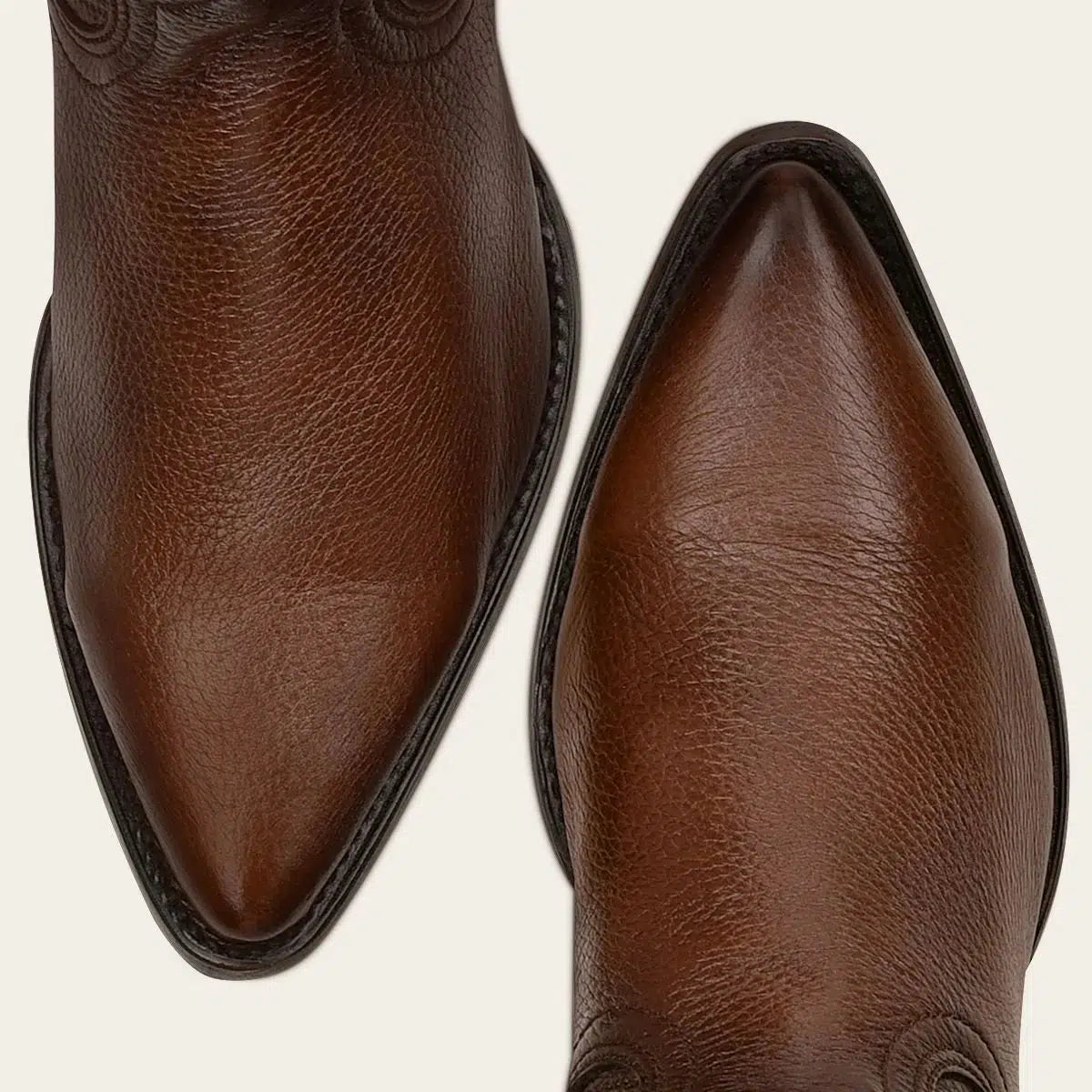 Men's Cuadra Brown Dress Cowboy Deer Leather Boots - Western Style B22PVE Boots for Rodeo, Country Dance & Outdoor Adventures