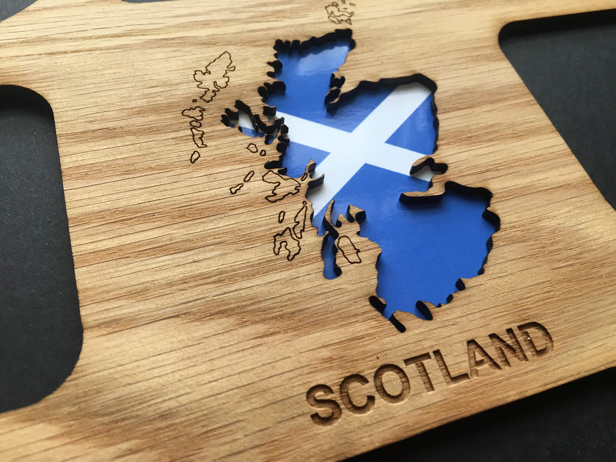 11x14 Country Picture Frame - Rustic Travel Collage Photo Frame Holds 8 Pictures (Scotland Landscape) | Perfect for Home Decor, Wall Display & Travel Memory Scrapbooking