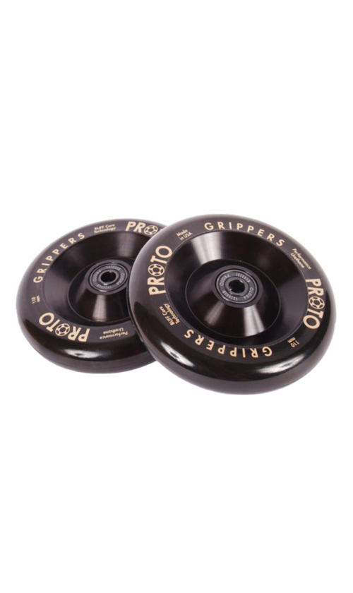 Proto Classic Full Core Grippers Scooter Wheels - High Performance 100mm 88A Urethane Wheels for Pro Scooters - Perfect for Street Riding, Park Tricks & Extreme Stunts