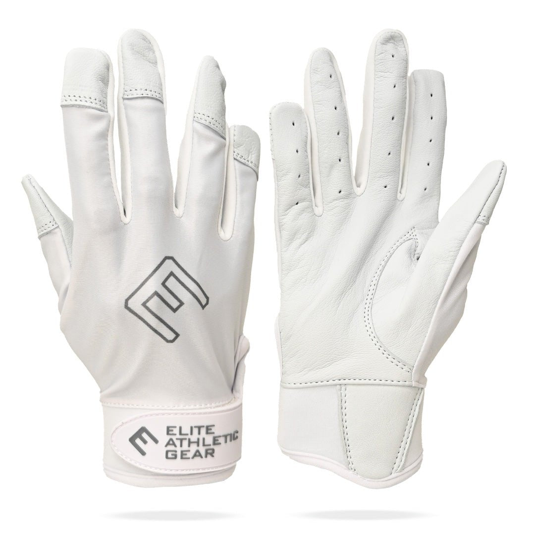 Premium White Batting Gloves for Baseball & Softball - Breathable & Grip-Enhanced Training Gloves for Hitting Practice, Games & Outdoor Sports