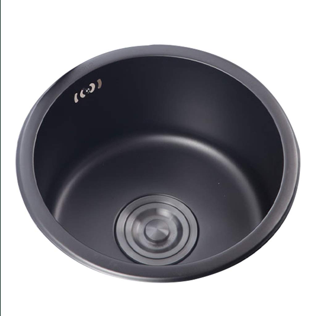 Premium 304 Stainless Steel Black Kitchen Sink - Silent Anti-Seam Nano Coating, Perfect for Home, Bar & Bathroom (35x35cm) - Ideal for Modern Kitchens, RV Camping & Small Spaces