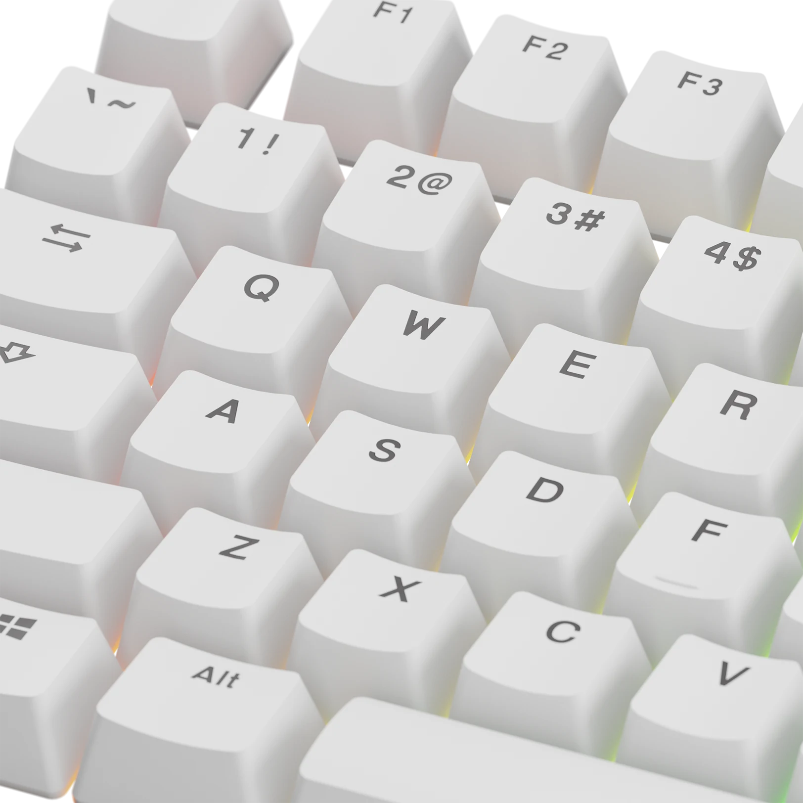 Premium White Keycaps for Mechanical Keyboards - ANSI Layout, Durable PBT Material, Cherry MX Compatible - Perfect for Gaming, Typing & Office Work