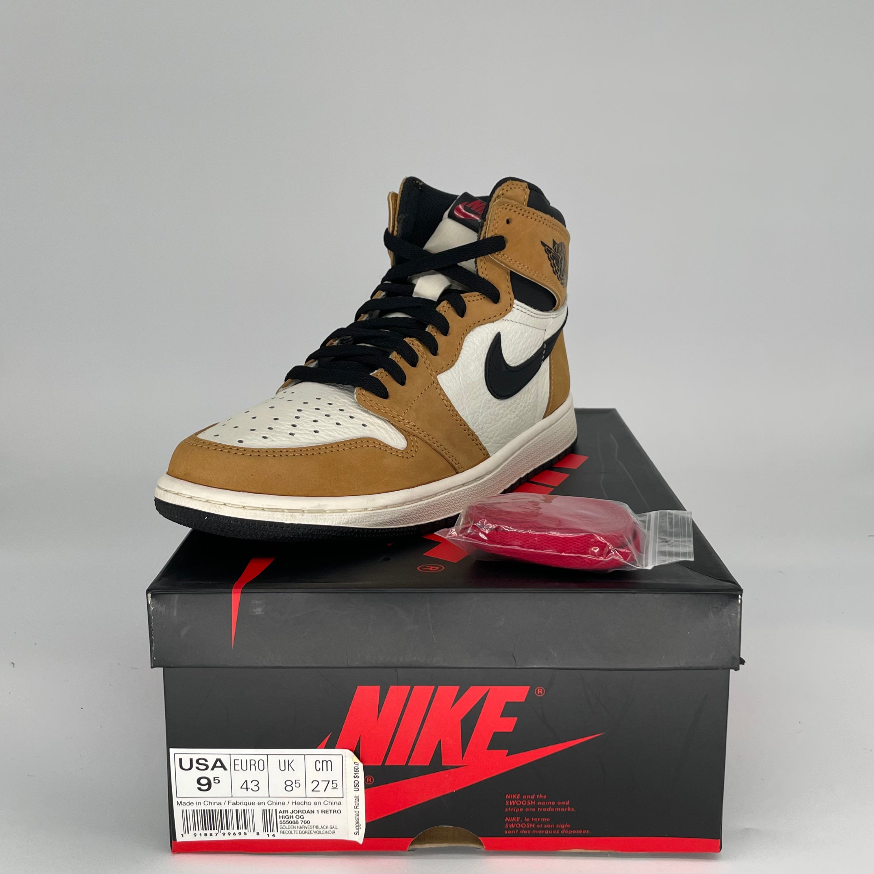 AIR JORDAN 1 ROOKIE OF THE YEAR Retro Basketball Shoes - Men's Size 9.5 (555088-700) - Perfect for Sneaker Collectors & Streetwear Fashion