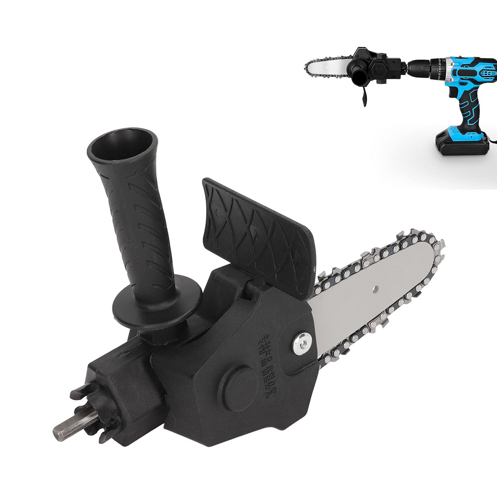 Cordless Electric Saw Conversion Kit - Transform Your Drill into a Chainsaw - Compatible with 3 Jaw Chuck Drills (6-13mm/0.24-0.51in) - Perfect for DIY Woodworking, Tree Pruning & Home Improvement Projects
