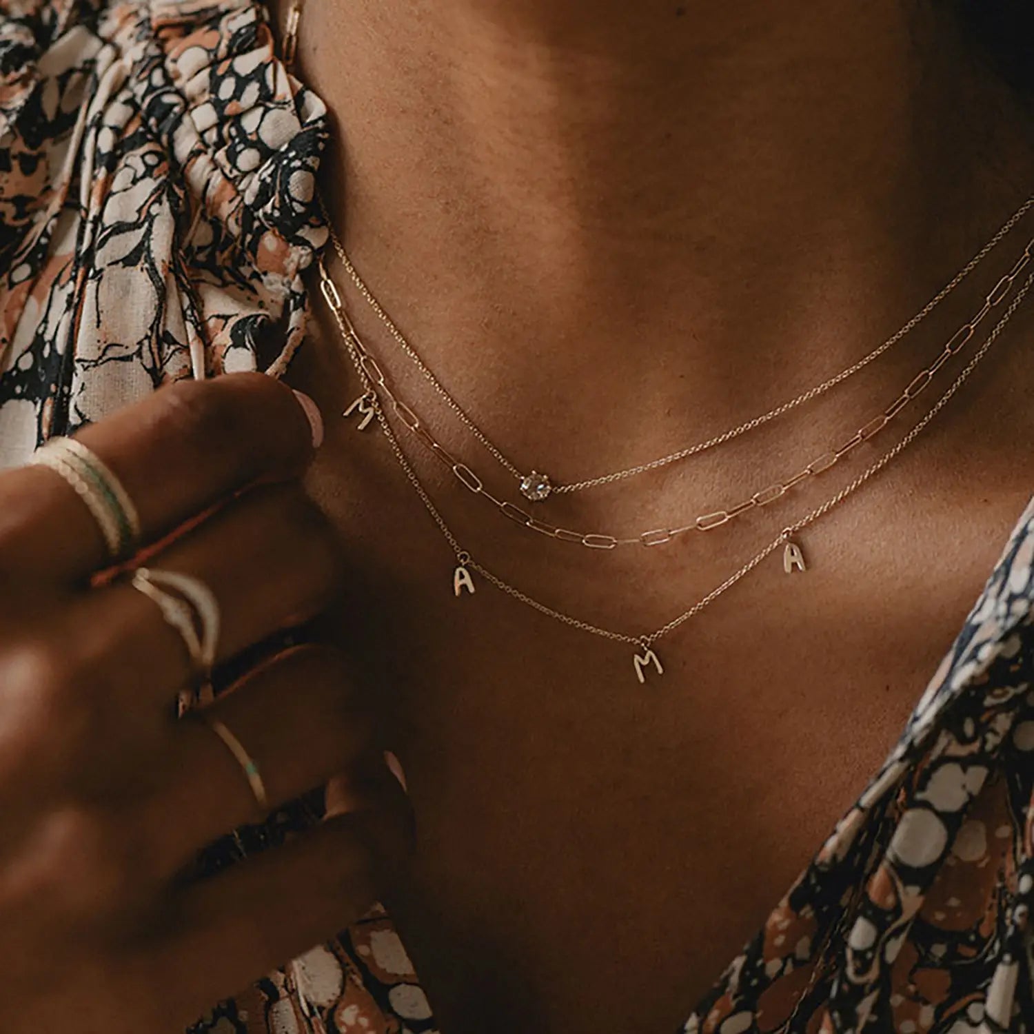 14K Yellow Gold Mama Necklace - Elegant Personalized Jewelry for Mothers, Gifts for Mom, Grandma, or Wife - Perfect for Mother's Day, Birthdays & Anniversaries