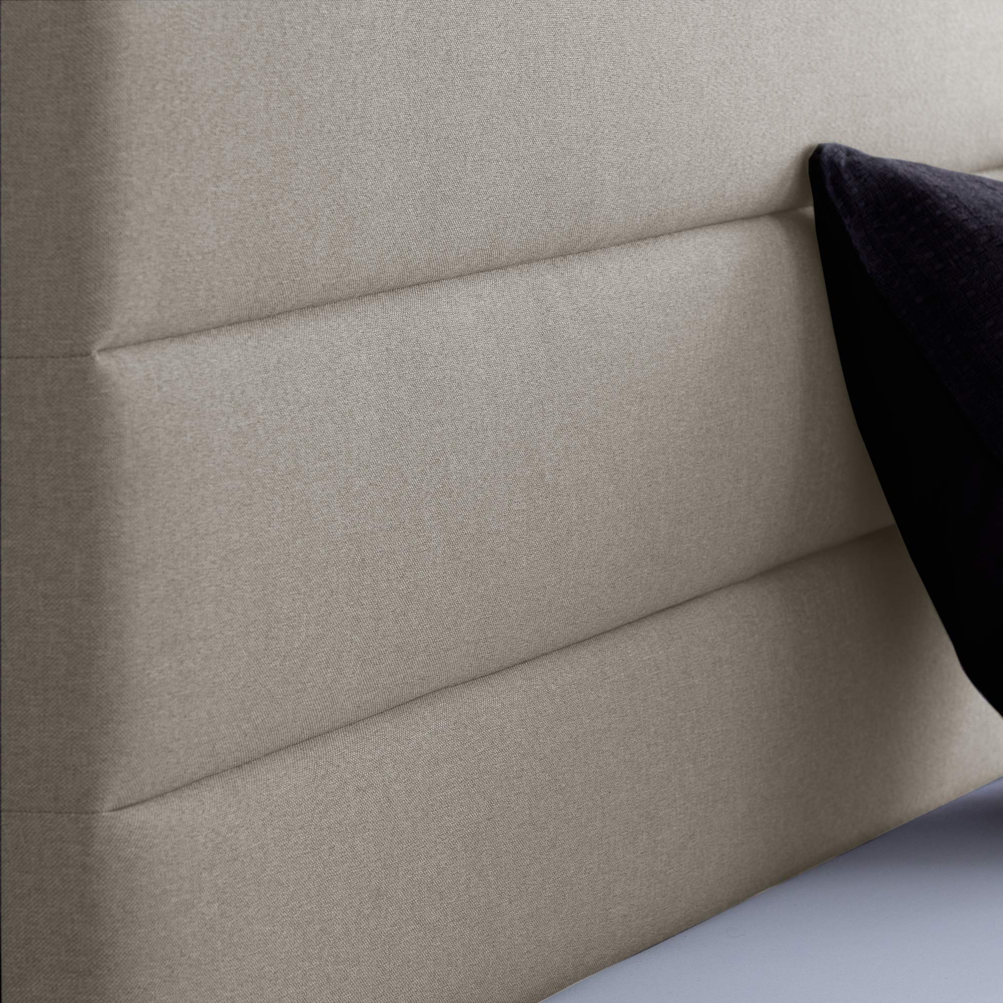Edenbrook Johnson Upholstered King Bed with Built-in Storage Drawers & Modern Channel Tufted Headboard - Easy Assembly, Wheat Fabric - Perfect for Master Bedroom or Guest Room