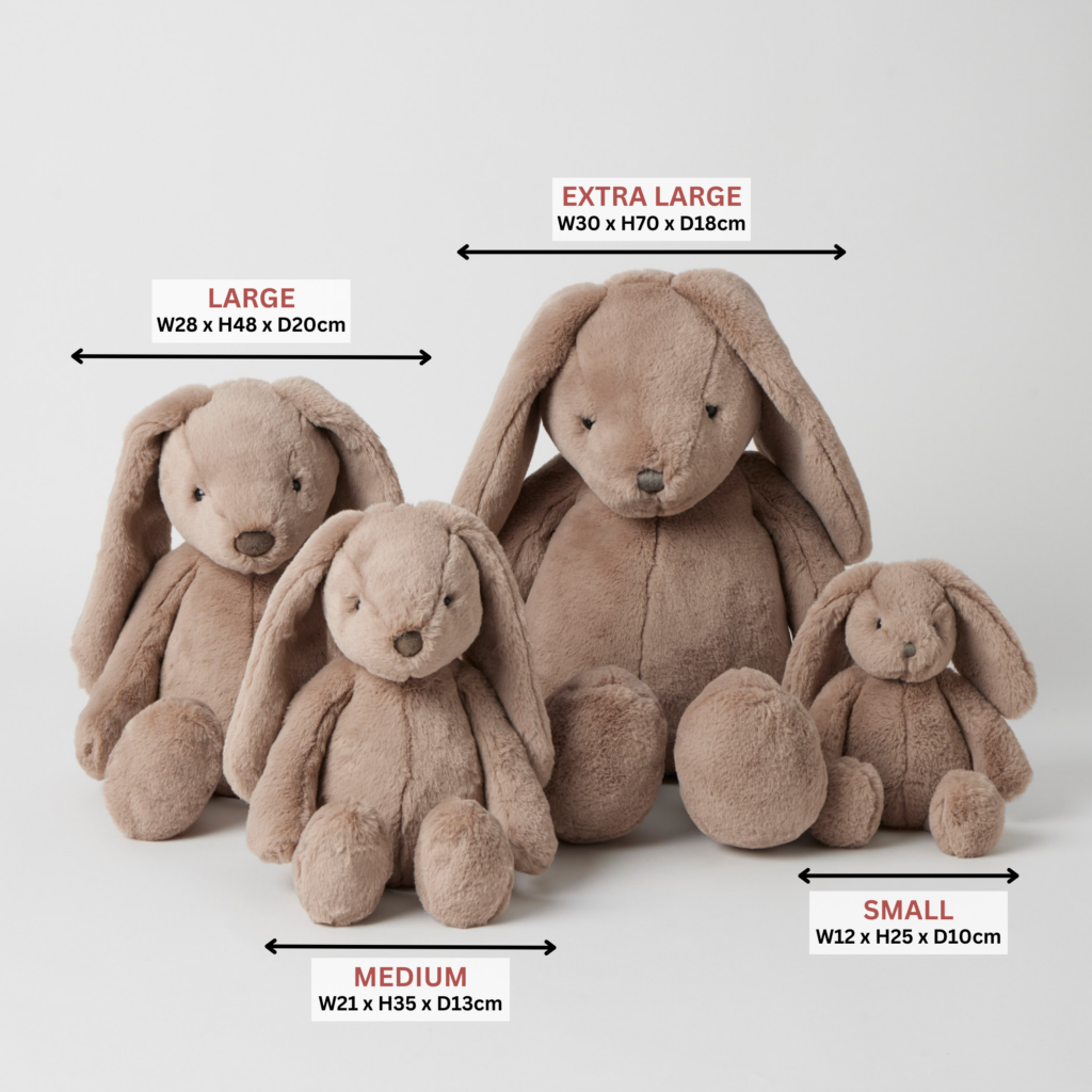Jiggle & Giggle Extra Large Taupe Bunny Plush Toy - Super Soft Stuffed Animal for Kids, Nursery Decor & Easter Gifts